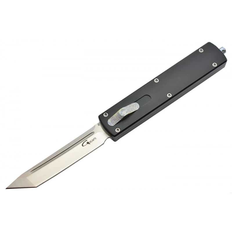 Couteau Automatique OTF Golgoth G12T+ Tanto Crazy D2/alu Noir