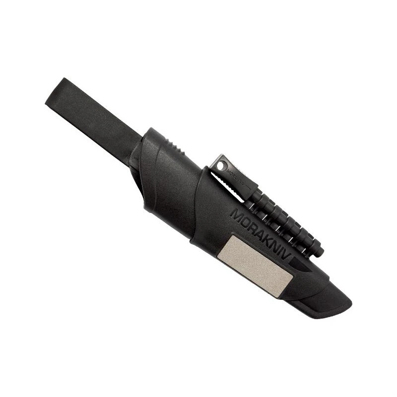 Couteau Lame Fixe Mora Bushcraft Survival Noir Carbone – Image 2