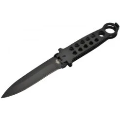 Couteau Papillon à Ouverture Latérale En Acier Noir - Mtech