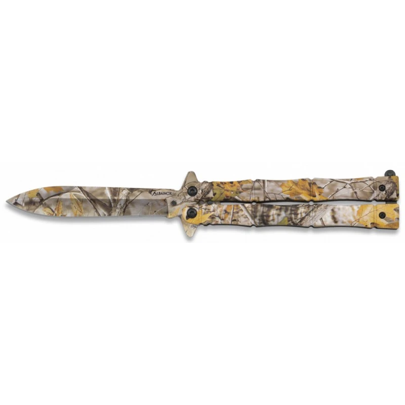 Couteau Papillon Albainox Camo Boise Lame 10cm