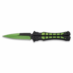 Couteau Papillon Albainox Vert Et Noir 02113