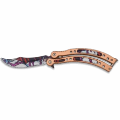 Couteau Papillon Albainox 02171 Manche Orange