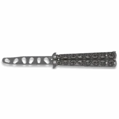 Couteau Papillon D'entrainement Crâne Pierre