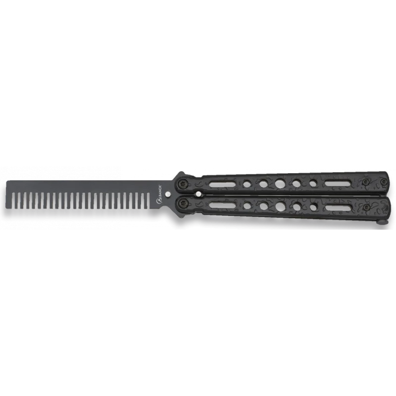 Couteau Papillon Peigne Noir